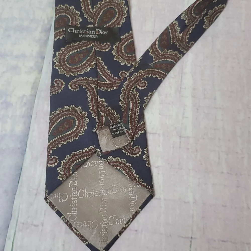 Christian Dior Paisley Necktie